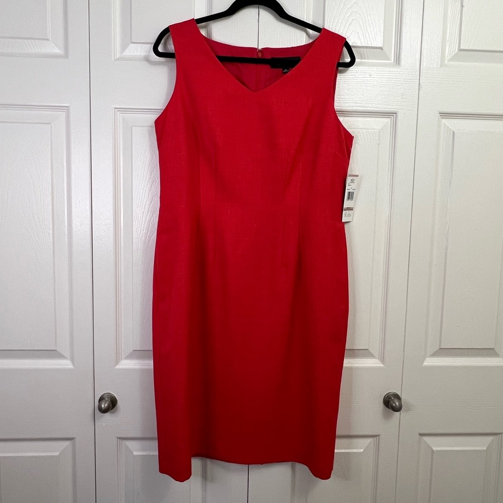 Black Label Vintages‎ 80s Evan Picone Elegant Red Sleeveless Dress size 12 NWT